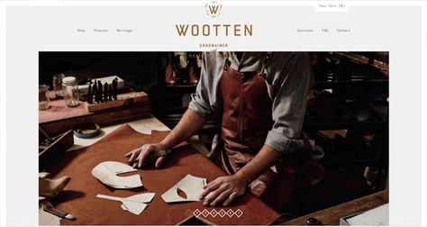 Wootten Apparel Website Design Web Design Awards, Handmade Leather Boots, Leather Craftsmen, Ecommerce Website Design, Leather Apron, Leather Workshop, Best Web Design, Web Design Company, The Design Files