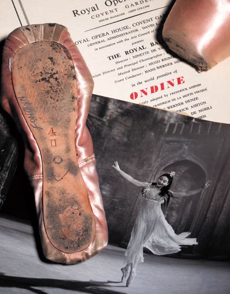 Ballet Shoes Vintage, Old Ballet Shoes, Worn Out Ballet Shoes, Purple Pointe Shoes, Pointe Shoes Freed, Brown Ballet Pointe Shoes, Margot Fonteyn, Pink Satin, Ballet Shoes