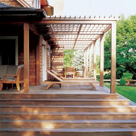 Attached Pergola, Pergola Diy, Small Pergola, Cheap Pergola, Wooden Deck, Pergola Attached To House, Wood Pergola, Pergola Design, Pergola Canopy