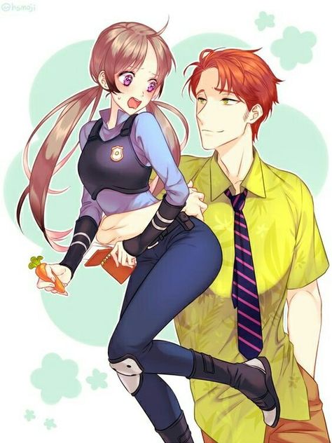 Zootopia Human, Zootopia Anime, Zootopia Fanart, Zootopia Nick And Judy, Cartoon Characters As Humans, Zootopia Comic, Zootopia Art, Nick And Judy, Anime Vs Cartoon