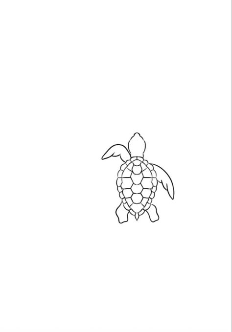 Turtle Tatoos Ideas, Sea Turtle Tattoo Outline, Small Turtle Drawing, Turtle Tattoo Small Simple, Small Greece Tattoo, Small Summer Tattoos, Simple Sea Turtle Tattoo, Turtle Drawing Simple, Timeline Tattoo