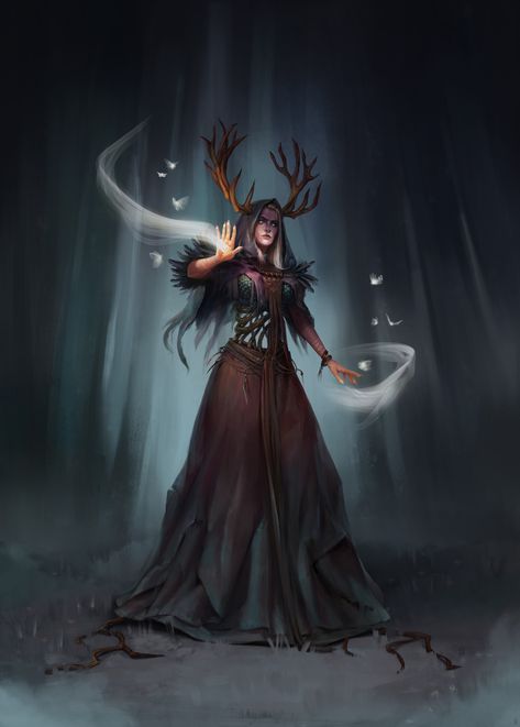 Druid Tattoo, Dnd Druid, Elf Druid, Fantasy Wizard, Fantasy Forest, Dungeons And Dragons Characters, Witch Art, Fantasy Aesthetic, High Fantasy