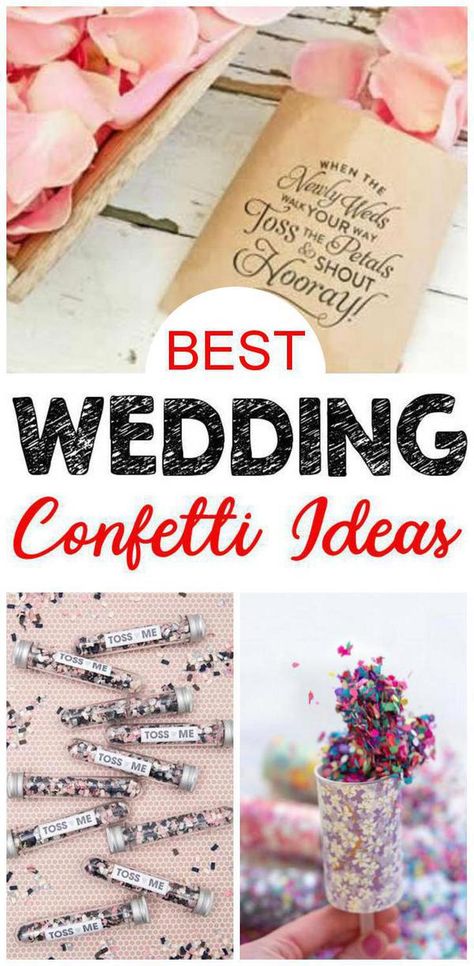 PERFECT DIY wedding confetti brides & grooms will love! BEST wedding confetti ideas - easy and cute homemade. DIY wedding confetti cones, DIY wedding confetti  dried flowers & more. DIY wedding ideas for confetti and can also be used as wedding decor. Check them out - wedding guest will love these DIY wedding confetti send off ideas. Unique Confetti Ideas Wedding, Confetti Flowers Wedding Ideas, Confetti Alternatives Wedding, Confetti Containers For Wedding, Confetti Ideas For Wedding, Diy Wedding Confetti, Wedding Confetti Ideas, Confetti Send Off, Diy Confetti Cones