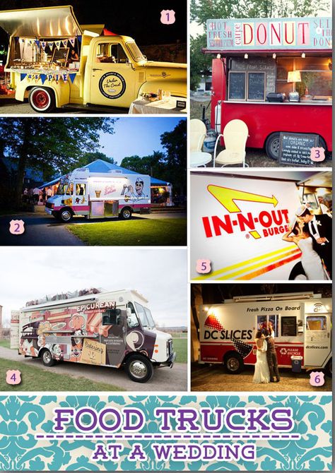 Wedding Food Truck Catering, Food Truck Reception, Backyard Wedding Food, Food Beach, Food Truck Wedding, Food Truck Catering, Frugal Wedding, Retro Food, Reception Food