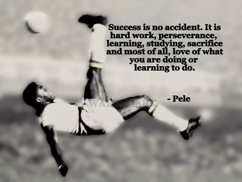 Pele Iconic Soccer Player SUCCESS IS NO ACCIDENT QUOTE PHOTO VARIOUS SIZES | eBay Success Is No Accident Quote, Pele Quotes, Accident Quotes, Pe Bulletin Boards, Quote Photo, Success Quote, Soccer Player, Board Ideas, Soccer Players