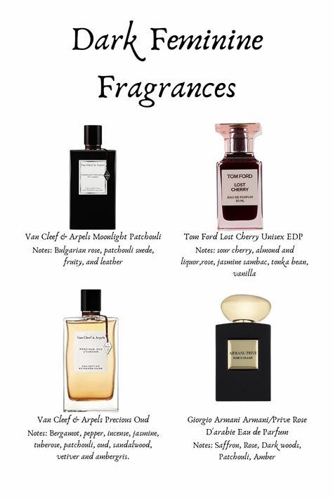 Dark Feminine Fragrance, Femme Fatale, Confident Fragrance, Elegant fragrance, Van Cleef & Arpels Fragrance, Armani FRagrance, Women Fragrance, Fragrance for Her, Date fragrance, Wedding Fragrance, Fragrance Advice. Top Best Perfumes For Women, Dark Fem Perfume, Dark Feminine Aesthetic Perfume, Dark Feminine Parfum, Good Smelling Perfume For Women, Perfume That Smells Expensive, Dark Feminine Fragrance, How To Layer Fragrances, Dark Feminine Scents