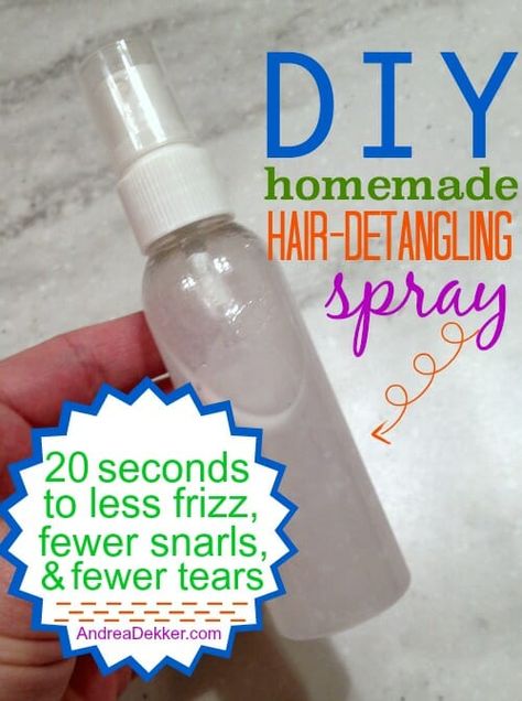 Detangler Spray Diy, Diy Detangler Spray, Diy Hair Detangler Spray, Diy Hair Detangler, Haircare Natural, Detangling Spray, Best Natural Hair Products, Matted Hair, Homemade Hair