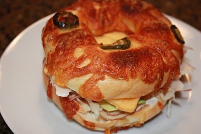 Jalapeno and Cheese Bagel Sandwich Jalapeno Bagel, Cheese Bagel Sandwich, Bagel Ideas, Bagel Sandwich Recipes, Cheese Bagels, Jalapeno Cheese, Jalapeno Recipes, Bagel Sandwich, Sandwich Recipe