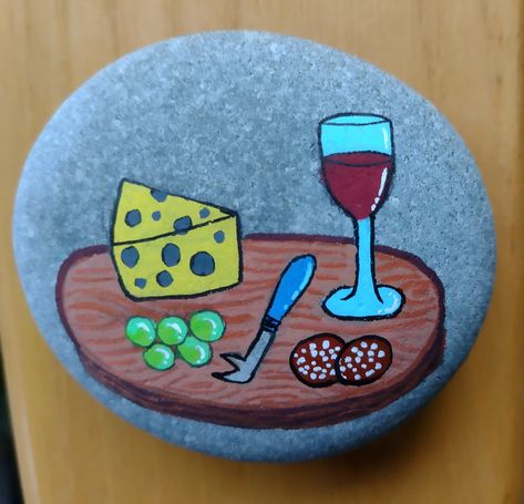 Wine Painted Rocks, Croc Painting Ideas, Croc Painting, Summer Rocks, Rock Art Ideas, Wine Painting, Painted Pebbles, Stone Art Painting, Painting Ideas Easy