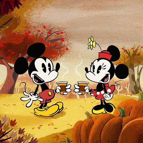 #PumpkinSpice and everything nice. What fall drink do you love a latte? ☕ Nicky Mouse, Mickey Shorts, Mickey Mouse Pins, Fall Drink, Mouse Crafts, Minnie Mouse Halloween, Mickey Mouse Wallpaper, Disney Images, Mickey Mouse Cartoon