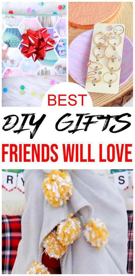 EASY DIY Gifts For Friends! BEST & CHEAP Gift Ideas To Make For Birthdays – Christmas Gifts! Creative & Unique Cute Presents – Last Minute Handmade Ideas – BFFs – Teens – Tweens – Kids – Adults – Neighbors – CoWorkers Last Minute Bday Gifts Friends, Easy Diy Gifts For Friends, Diy Gifts For Girls, Friendship Gifts Diy, Creative Homemade Gifts, Homemade Birthday Gifts, Cheap Gift Ideas, Gift Ideas To Make, Diy Best Friend Gifts