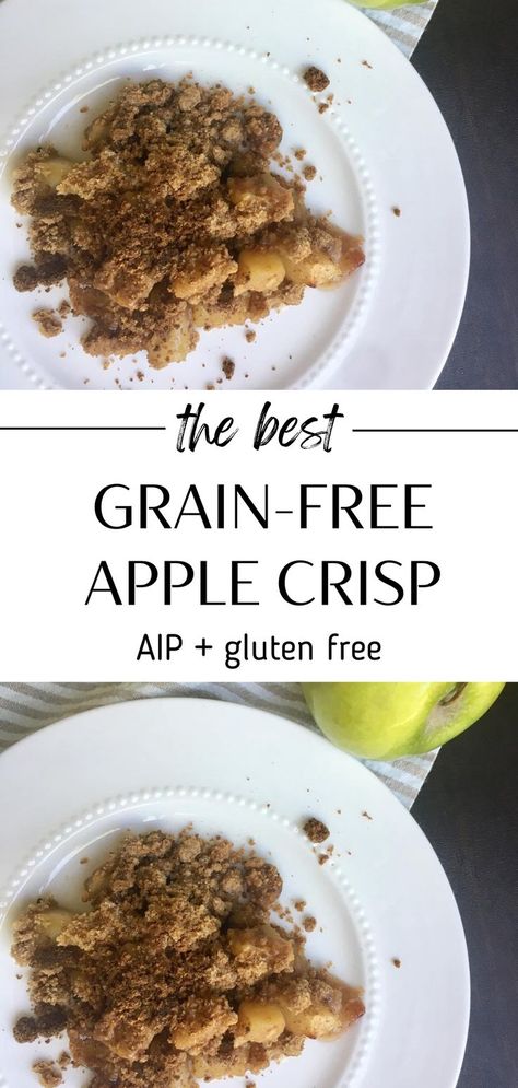 This AIP homemade apple crisp is a quick and easy recipe. Since it is made with clean ingredients, you can enjoy this as a healthy dessert or quick breakfast. Gluten Free Dairy Free Dinner, Homemade Apple Crisp, Dairy Free Dinner, Autoimmune Protocol, Apple Filling, Paleo Dinner, Homemade Apple, Granny Smith Apples, Clean Ingredients