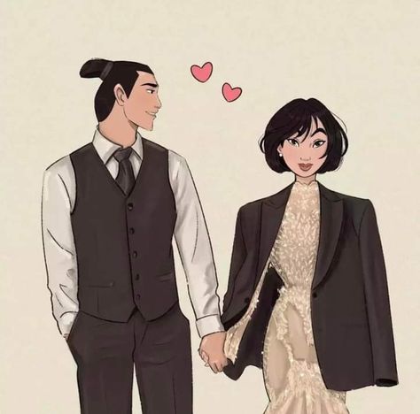 Sketches Procreate, Arts Doodle, Disney Princess Fan Art, Mulan Disney, Sketch Artist, Disney Artwork, Draw Sketch, Modern Disney, Disney Couples