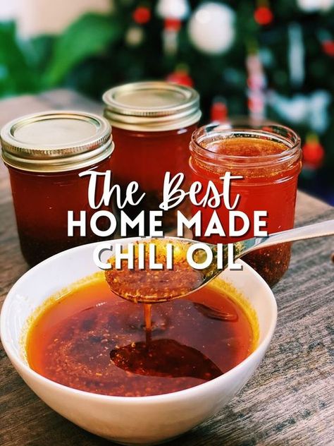 I have been making my own Homemade Chili Oil for years now because I was never able to find a store-bought one that was spicy, numb, garlic, or flavourful enough! It contains no MSG but has more flavor than another store-bought chili oil. Diy Garlic Chili Oil, Chile Oil Recipe, Best Homemade Chili, Homemade Chili Oil, Infused Oil Recipes, Chinese Chili Oil, Garlic Chili Oil, Thai Dipping Sauce, Chili Oil Recipe