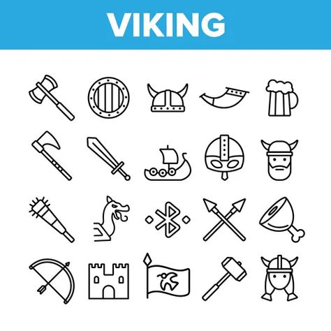 Futhark norse viking runes and talismans nordic Vector Image Viking Hat Tattoo, Viking Doodle, Norse Illustrations, Vikings Accessories, Viking Clipart, Viking Flag, Viking Artwork, Viking Drawings, Embroidered Journal