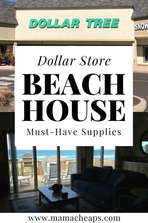 28 Dollar Store Must-Buy Items for Beach House Vacation | Mama Cheaps® Condo Packing List Beach, Renting Out Your Beach House, Beach Rental Packing List, Beach Supplies List, Beach House Packing List, What To Take To The Beach, Easy Beach Meals, Beach Vacation Must Haves, Beach Vacation Meals