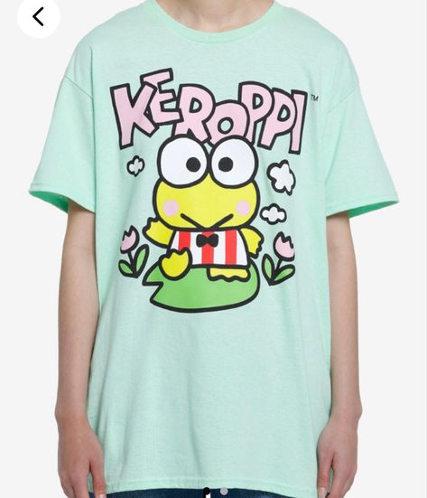 keroppi shirt Keroppi Inspired Outfit, Kerropi Clothes, Keroppi Shirt, Kerropi Things, Keroppi Items, Ripped Baggy Jeans, Sanrio Clothes, Cute Boy Outfits, Tall Hoodies