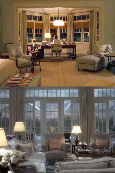 Something's Gotta Give House, Transitional Living Room Design, Beach House Room, Hamptons Beach House, Hamptons Beach, Best Films, Beach House Interior Design, Nancy Meyers, Movie Set