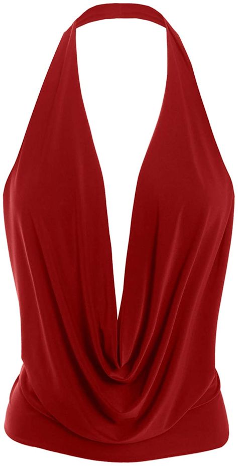 Womens Lightweight Sexy Low Cut Halter Tunic Top with Stretch, Made in USA at Amazon Women’s Clothing store Low Cut Halter Top, Outfit Hijab Ideas, Y2k Outfits Winter, Y2k Outfits Aesthetic, Outfit Hoodie, Low Cut Dresses, Body Outfit, Swimsuit Material, Y2k Outfits