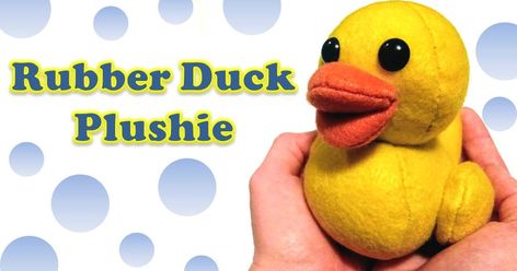 Rubber Duck Sewing Pattern, Duck Party, Lucky Duck, Crochet Plushies, Plushie Patterns, Plush Pattern, Sweet Boy, Rubber Ducky, Rubber Duck