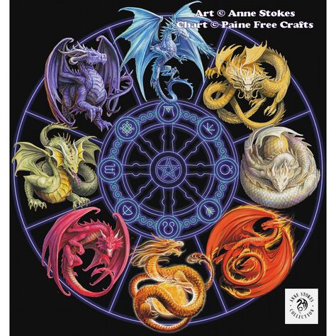 Dragons of the Sabbat (SUPER SIZE) Books About Dragons, Anne Stokes Dragon, Anne Stokes Art, The Sabbats, Pagan Festivals, The Wheel Of The Year, Yin Yang Tattoos, Anne Stokes, Gothic Shop