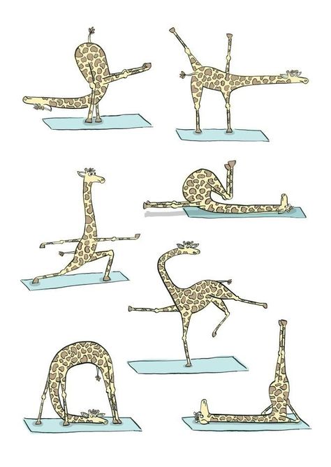 Crow Yoga, Preschool Yoga, Yoga Drawing, Cambridge School, Animal Yoga, Traditional Tattoo Designs, Giraffe Painting, Yoga Illustration, Giraffe Art