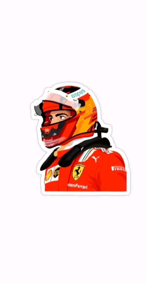 Carlos Sainz Stickers Printable, F1 Journal, Stickers F1, F1 Stickers, F1 Art, Racing Stickers, Helmet Stickers, Ferrari F1, New Sticker