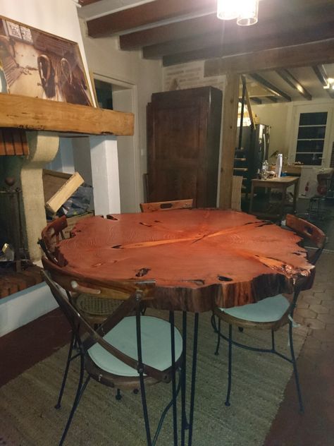 Table Sequoia♡redwood dining table Live Edge Table, Wood Pieces, Dining Table, Wood, Furniture, Quick Saves, Home Decor, Home Décor