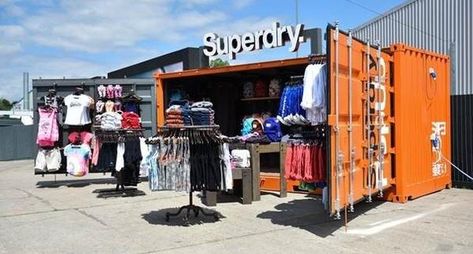 Superdry pop-up store | Shopify Retail blog Shipping Container Store, Shipping Container Cafe, Shipping Container Conversions, Buy Shipping Container, Converted Shipping Containers, Shipping Container Office, Container Cafe, Container Conversions, Magnolia Market