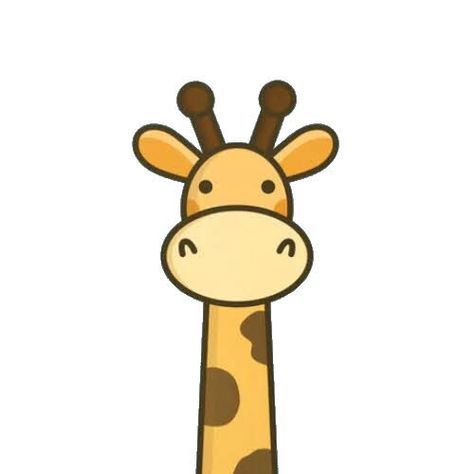 Aesthetic Giraffe Drawing, Giraphe Drawing Cute, Jungle Cartoon Animals, Easy To Draw Giraffe, Easy Drawing Giraffe, Easy Cartoon Animal Drawings, How To Draw Girafe, Cute Giraffe Doodle, Cute Girrafe Aesthetic Cartoon