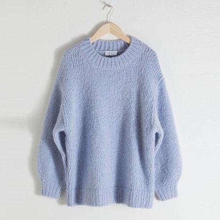 Pullovers Outfit, Outfit Challenge, Light Blue Sweater, Mode Inspo, Beige Sweater, Chunky Knits Sweater, Fashion Story, Wool Blend Sweater, Ladies Dress Design