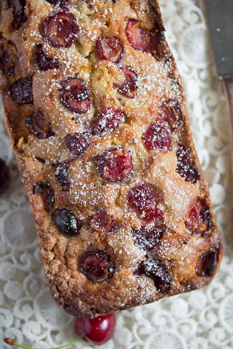 What To Make With Fresh Cherries, Summer Loaf Cake, Recipes Using Cherry Preserves, Dried Cherries Recipes Baking, Baking With Cherries, Fresh Cherry Recipes Easy, Fresh Cherries Recipes, Cherry Recipes Fresh, Frozen Cherry Cake Recipe