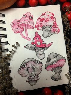 Mushroom Paintings, Inktober Art, Mushroom Drawing, Posca Marker, Lucky Rabbit, Graffiti Style Art, Mushroom Art, Doodle Art Designs, Trippy Art