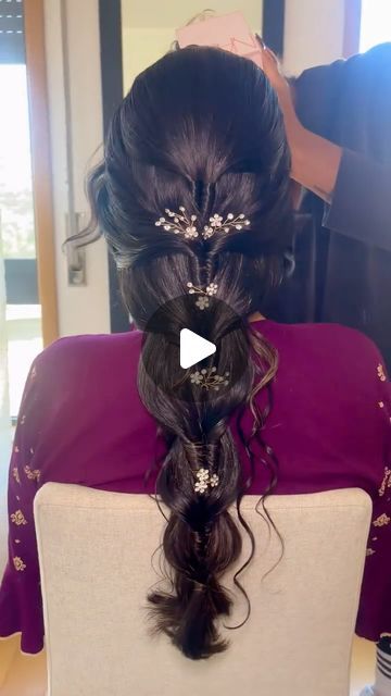 Braided Hairstyle - infinite braids Mehndi Braids Hairstyles, Brides 2024, Bridal Hairstylist, Bride Team, Bridal Braids, Henna Party, Braided Hairstyle, Muslim Bride, Muslim Wedding