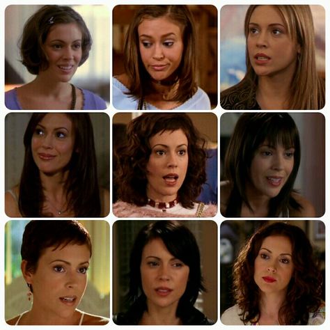 Phoebe Hairstyle Phoebe Charmed Hairstyles, Phoebe Halliwell Hairstyles, Alissa Milano, Cole Charmed, Alyssa Milano Hair, Phoebe Charmed, Charmed Fashion, Phoebe And Cole, Phoebe Halliwell