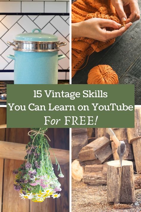 Vintage Skills, Homestead Tips, Art And Craft Ideas, Homesteading Skills, Hobbies And Interests, Extra Curricular, Woodworking Skills, Skills To Learn, Survival Prepping