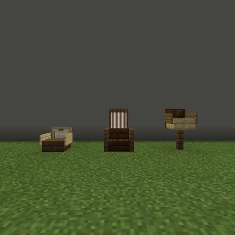 Here’s some Minecraft chair designs to include in your minecraft builds! #minecraft #minecraftbuilds #chairs #minecraftchair Minecraft Barstool, Minecraft Thrown Chair, Minecraft Chair Designs, Chairs In Minecraft, Minecraft Table And Chairs, Minecraft Chair Ideas, Minecraft Chair, Chair Minecraft, Minecraft Table