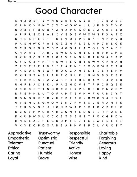 Good Character Word Search Third Grade Word Search, Counseling Tips, Friendship Words, Positive Character Traits, Free Word Search, Scramble Words, Christmas Word Search, Character Words, Good Character