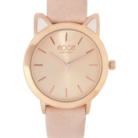 Floozie by Frost French Ladies rose gold cat watch, ring and necklace... (2.880 RUB) ❤ liked on Polyvore featuring jewelry, watches, rose gold jewelry, red gold jewelry, rose gold watches, pink gold watches and pink gold jewelry Gold Watch Outfit, Watches Pink, Gold Wrist Watch, Watches Rose Gold, Pink Gold Jewelry, Rose Gold Jewellery, Watch Ring, Jewelry Rose Gold, Cat Watch