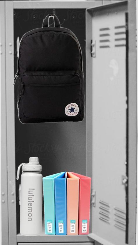 ✨Simple locker idea✨#middleschool #lockerideas #simple Small Lockers, Locker Organization, Locker Designs, Locker Accessories, All Star, Lockers, Pins