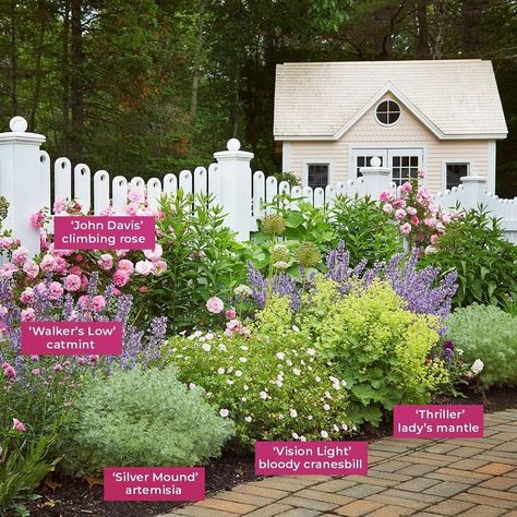 Symmetrical Front Garden, Front Yard Flower Landscaping Ideas, Front House Garden Bed, Front Yard Cottage Garden Ideas, English Garden Landscape Design, Full Sun Backyard Landscaping Ideas, Timeless Landscaping, Cottage Landscaping Front Yard, Front Yard Design Ideas