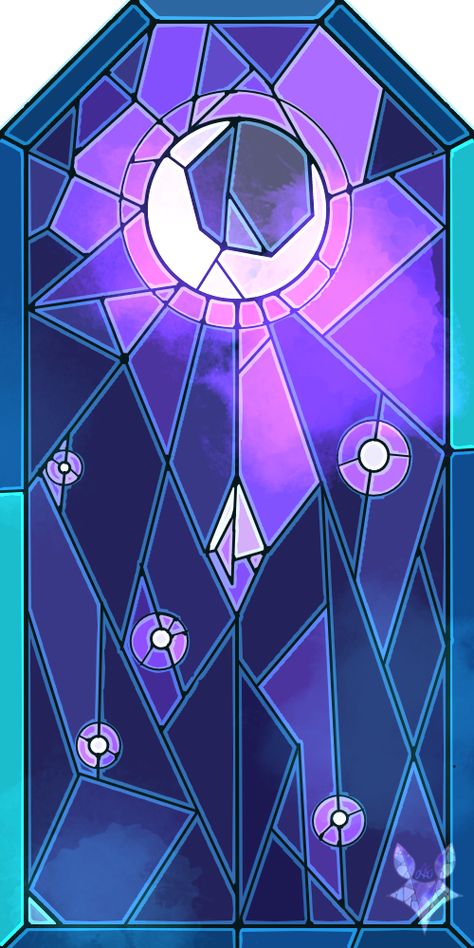 Yo! Canvas Art Painting Acrylic, زجاج ملون, Arte Fantasy, 판타지 아트, Stained Glass Window, Art Painting Acrylic, Sun And Moon, Undertale Au, Colorful Paintings