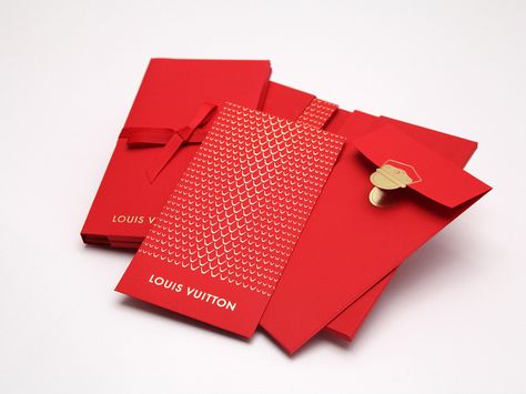 Lucky Money Pocket for Louis Vuitton. on Behance                                                                                                                                                                                 More Money Packet, Lucky Money Envelope, Lucky Money Envelope Design, Chinese Envelope, Cny Red Packet Design, Chinese Red Packet Design, Chinese Red Envelope Design, Ang Bao, Ang Pao