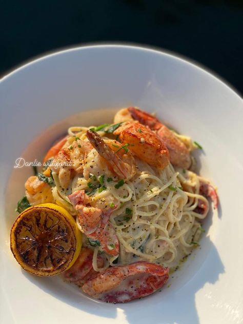 Lemon Pepper Lobster Shrimp Pasta, Lemon Pepper Lobster Pasta, Lobster And Pasta, Shrimp And Lobster Pasta, Lobster Shrimp Pasta, Pasta And Lobster, Pasta Lobster, Lemon Pepper Pasta, Seafood Night