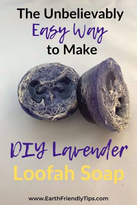 Homemade Loofah Soap, Diy Glycerin, Loofah Soap Recipe, Loofah Soap Diy, Diy Lavender, Glycerin Soap Base, Natural Loofah, Loofah Soap, Making Soap