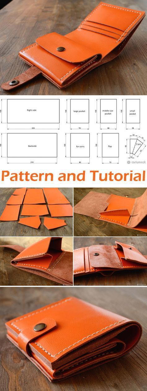 Diy Leather Wallet, Leather Tutorial, Trendy Sewing Projects, Trendy Sewing Patterns, Wallet Tutorial, Leather Wallet Pattern, Leather Bag Pattern, Diy Wallet, Wallet Pattern