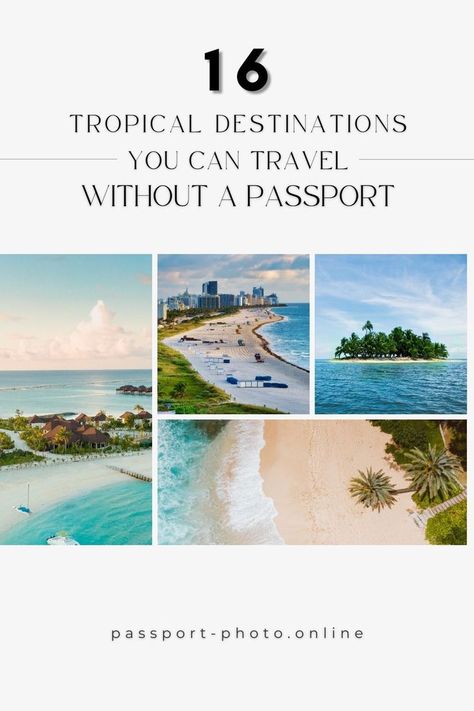 Tropical Island Travel, No Passport Needed Travel Destinations, Places To Travel Without A Passport, Non Passport Vacations, Best Tropical Destinations, Best Carribean Islands To Visit, Cheap Tropical Destinations, Tropical Vacation Spots, Cheap Tropical Vacations