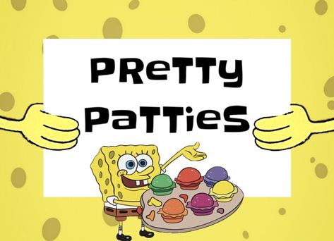 Spongebob Themed Food Labels, Ms Puff Spongebob, Spongebob Birthday Party Food Labels, Free Printable Spongebob Food Labels, Spongebob Labels, Spongebob Signs, Pretty Patties Spongebob, Spongebob Food Labels, Spongebob Birthday Party Decorations