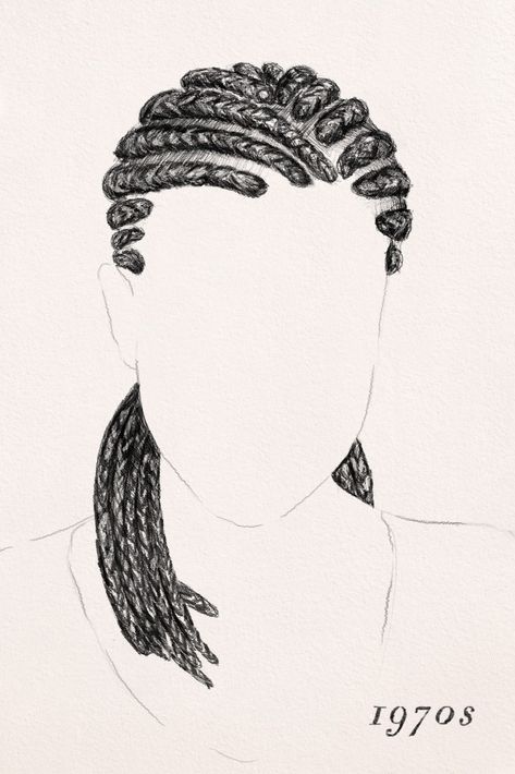 The Wild, Amazing, True History Of Braids+#refinery29 Drawing Hair Braid, Braids Drawing, How To Draw Braids, Layered Short, Makeup Hacks Beauty Secrets, Afrique Art, Texturizer On Natural Hair, Cornrow, Diy Beauty Hacks