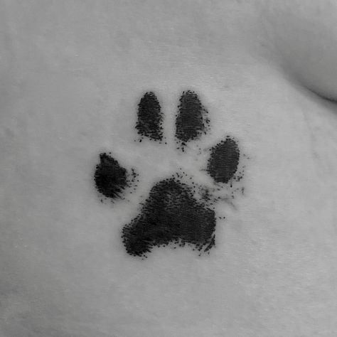 Forearm Paw Print Tattoo, Paw Print Rib Tattoo, Real Paw Print Tattoo, Realistic Paw Print Tattoo, Dog Paw Print Tattoos, Tattoos For My Dog, Paw Tattoo Dog, Paw Dog Tattoo, Dog Paw Tattoo Memorial